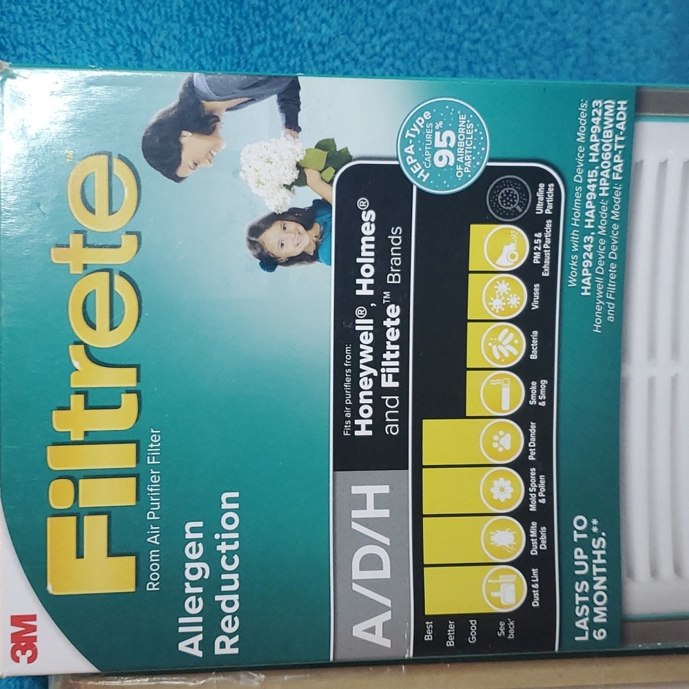 NEW Filtrete Room Air Purifier Plus Odor Reduction Filter A/D/H HEPA type - Picture 2 of 12